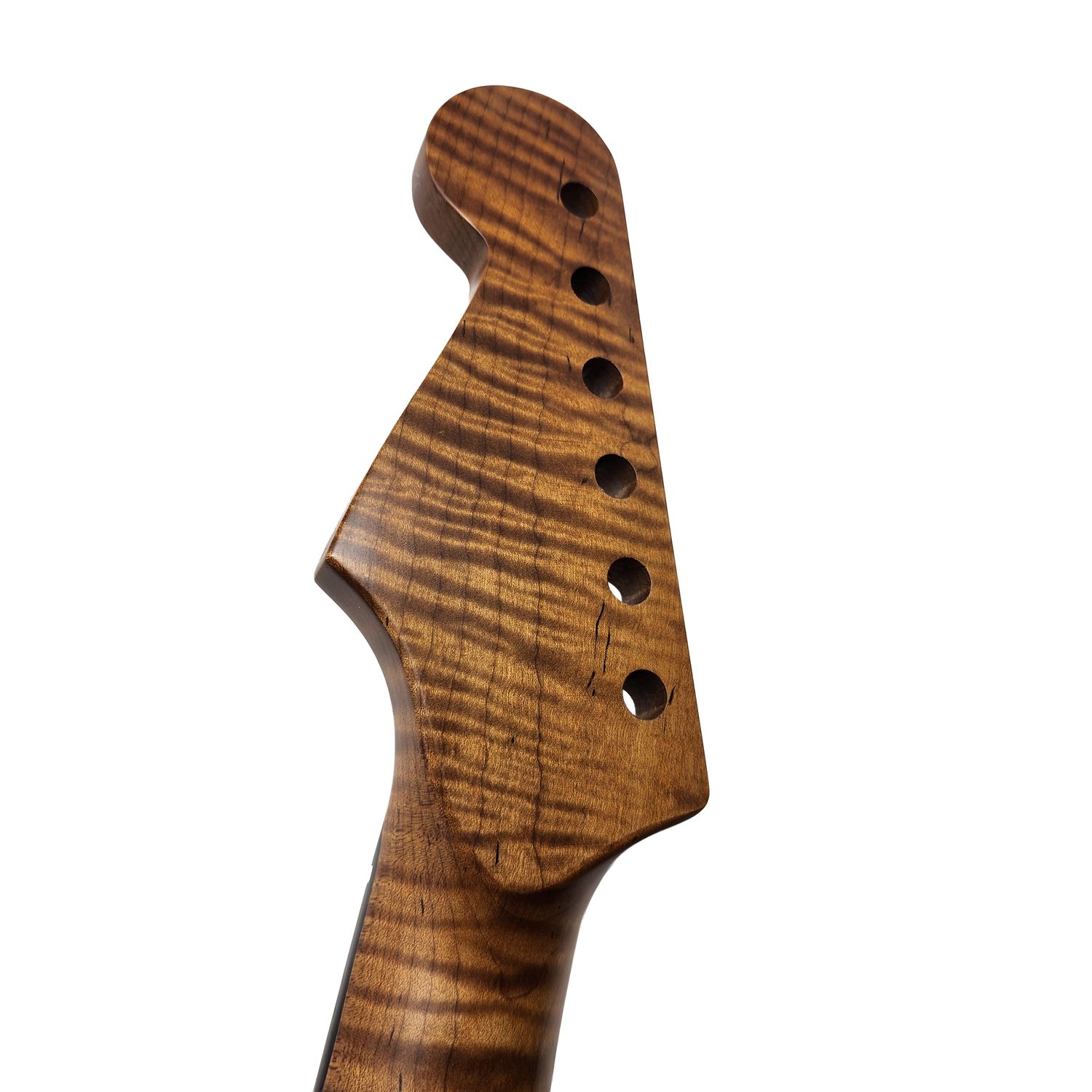 Brio Premium Flamed Maple S-Style Guitar Neck - Satin Smooth