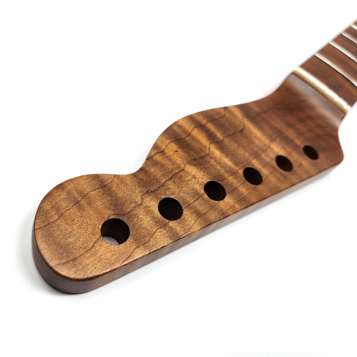 Brio Premium Flamed Maple T-Style Guitar Neck - Satin Smooth