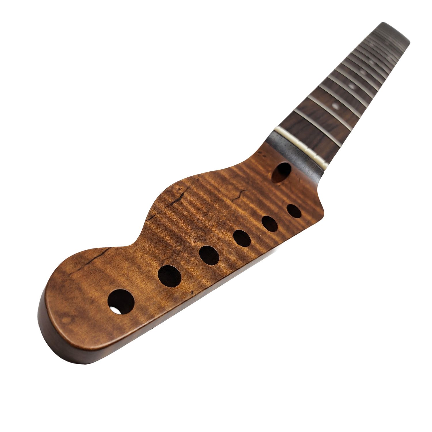 Brio Premium Flamed Maple T-Style Guitar Neck - Satin Smooth