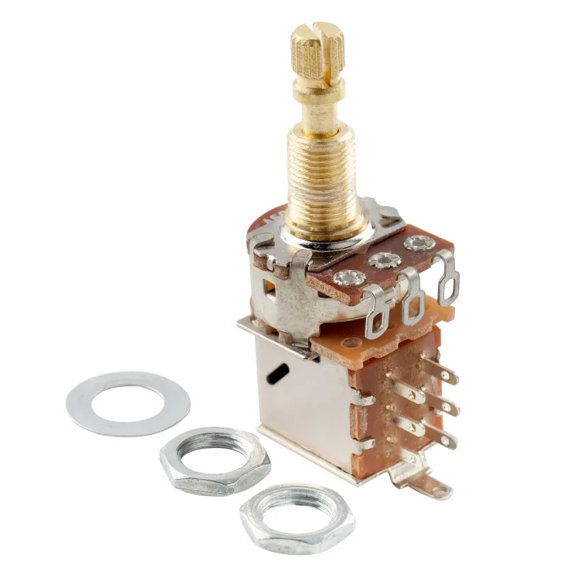 Pro 500K Full Brass Push/Pull Potentiometers – Metric Split Shaft