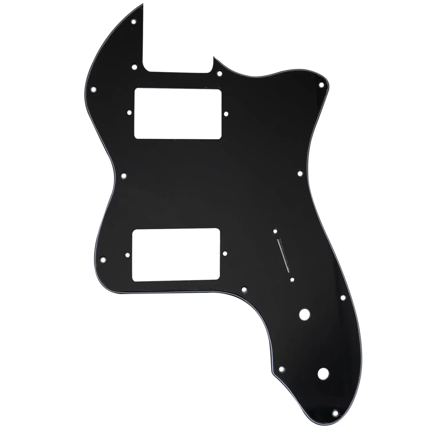 12-Hole HH Guitar for Fender® &#39;72 Tele Thinline Style (USA/MIM) - 3 Ply Black