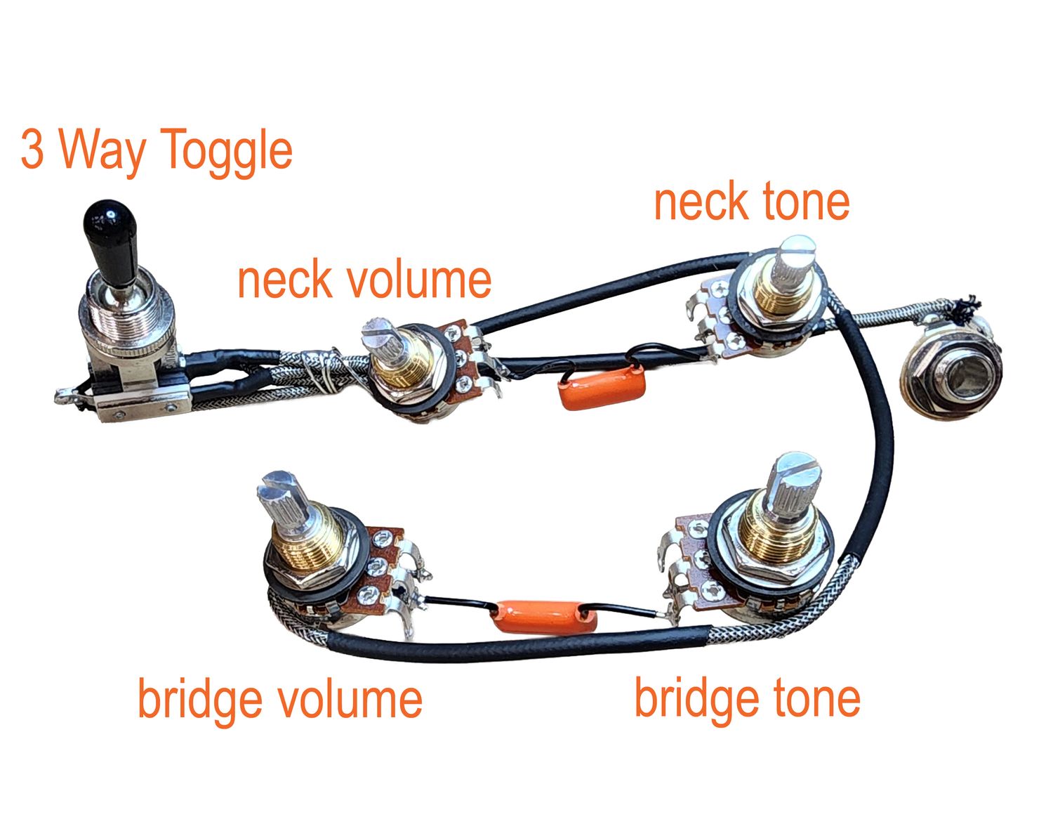 Carparelli Left-Handed ES-335 Pre-Wired Kit – Bourns Reverse Pots / Premium Components