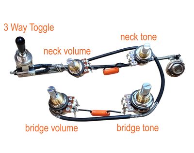Carparelli Left-Handed ES-335 Pre-Wired Kit – Bourns Reverse Pots / Premium Components