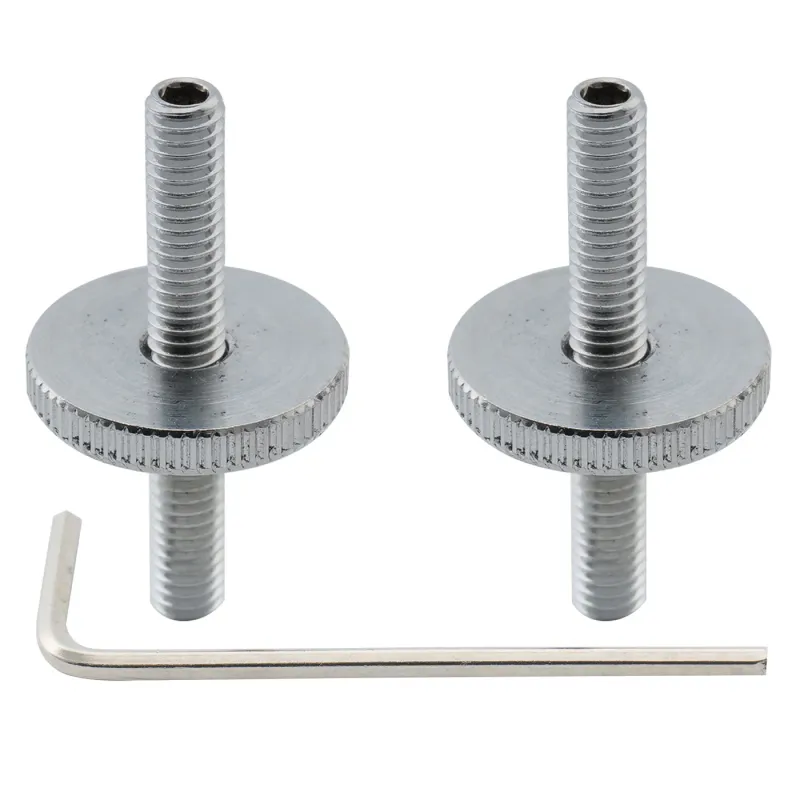Pro Metric ABR-1 Style Tune-O-Matic Bridge Post &amp; Thumbwheel Set (M4) – Fits Epiphone LP/SG/ES-335