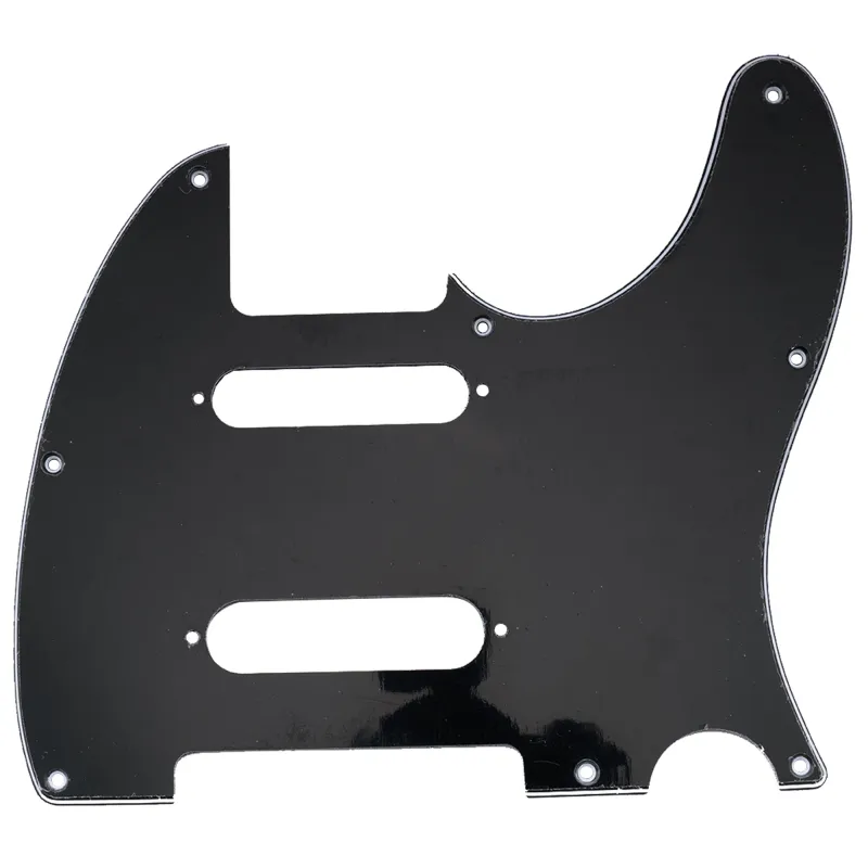 Nashville Deluxe Telecaster Style Pickguard- 8 Hole - 3 Ply Black