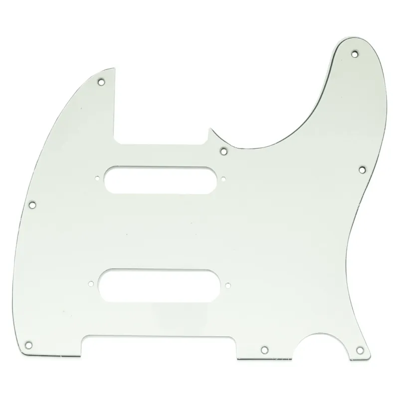 Nashville Deluxe Telecaster Style Pickguard- 8 Hole - 3 Ply Aged White