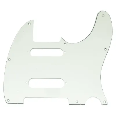 Nashville Deluxe Telecaster Style Pickguard- 8 Hole - 3 Ply Aged White