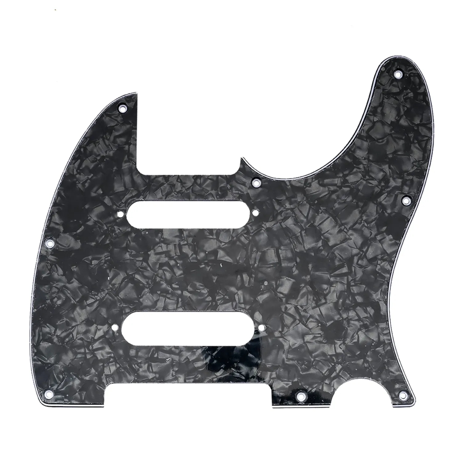 Nashville Deluxe Telecaster Style Pickguard- 8 Hole - Black Pearloid