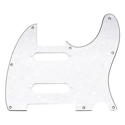 Nashville Deluxe Telecaster Style Pickguard- 8 Hole - White Pearloid