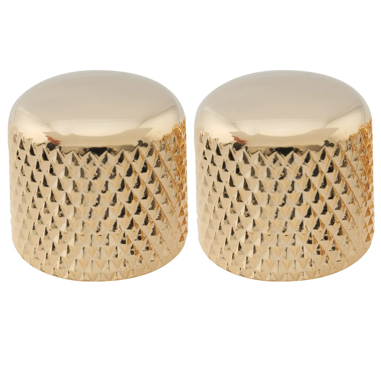 Pro USA-Spec Steel Dome Control Knobs – Fine 24-Spline (Set of 2) GOLD