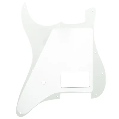 11-Hole Single Covered Humbucker Pickguard for USA/Mexico Fender® Tom DeLonge Strat Style - Aged White 3 Ply