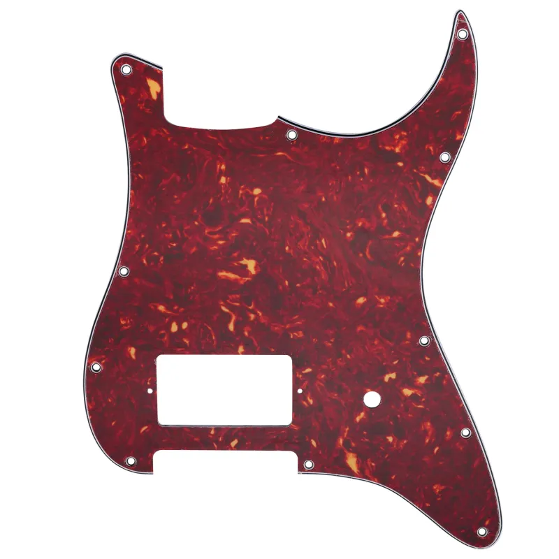 11-Hole Single Covered Humbucker Pickguard for USA/Mexico Fender® Tom DeLonge Strat Style - Vintage Tortoise
