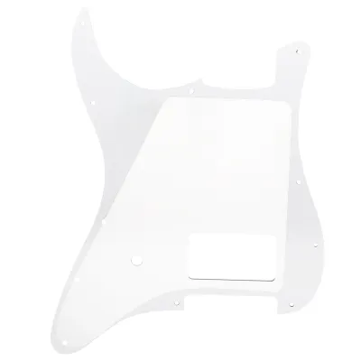 11-Hole Single Covered Humbucker Pickguard for USA/Mexico Fender® Tom DeLonge Strat Style - White Pearl