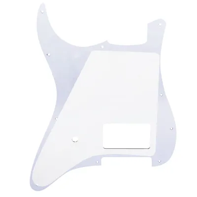 11-Hole Single Covered Humbucker Pickguard for USA/Mexico Fender® Tom DeLonge Strat Style - 3 Ply Cream