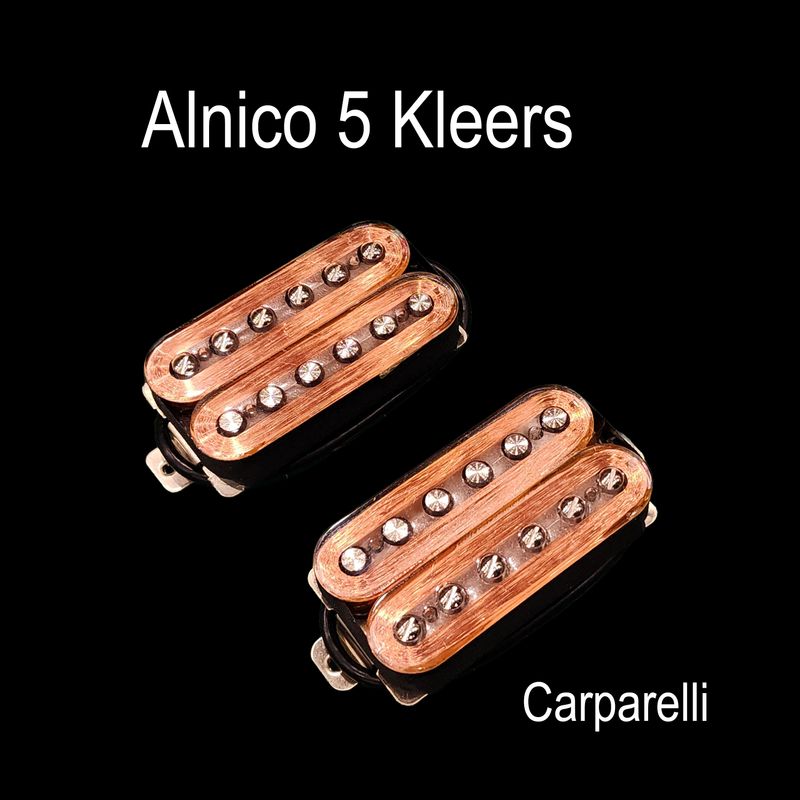 ​Carparelli Alnico 5 Kleers – Transparent Bobbin Humbucker Set