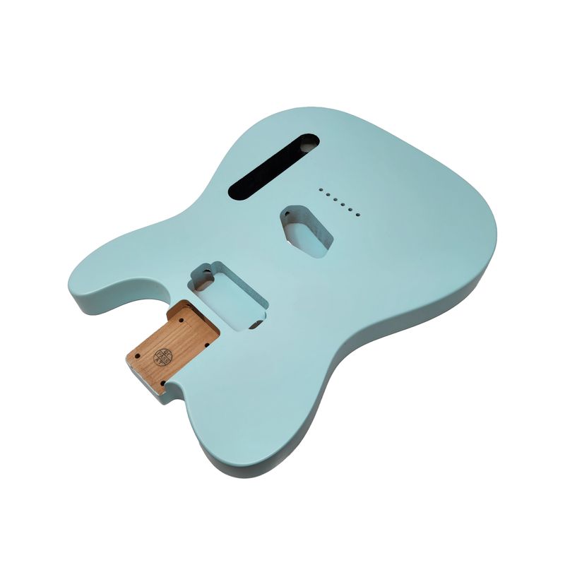 Brio T-Style Guitar Body – Daphne Blue Nitro Satin - Alder