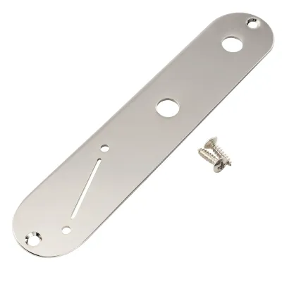 32mm Steel Control Plate – Narrow Pot Spacing &amp; Angled Switch Slot for Telecaster® Style Guitars -Nickel