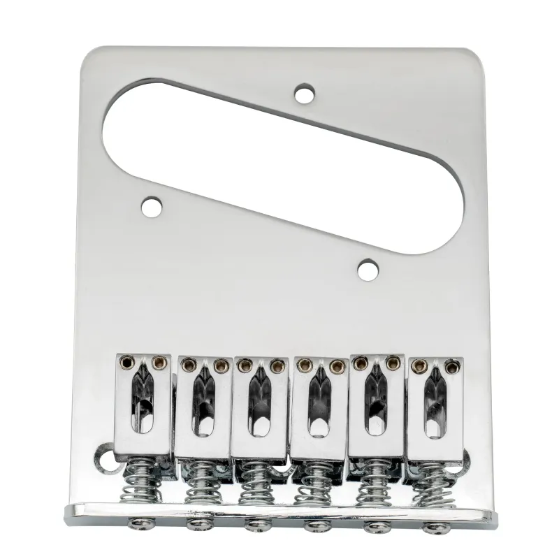 Basic Tele Bridge (Chrome) — 54 mm (2-1/8") • 6 Saddles • Dual-Load (Top-Load / String-Through)
