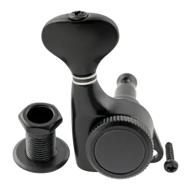 6-in-Line Locking Tuners – 18:1 Ratio with G-Style Buttons (Black Finish)