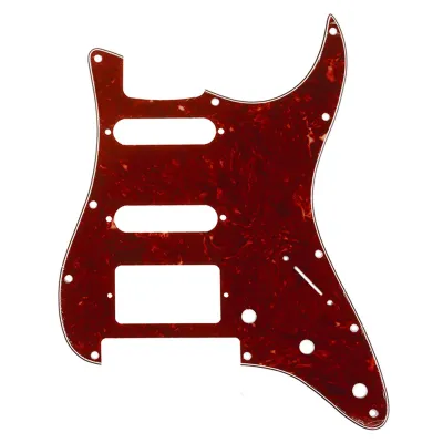 11-Hole Modern Strat HSS Pickguard — Floyd Rose Cut — Vintage Tortoise