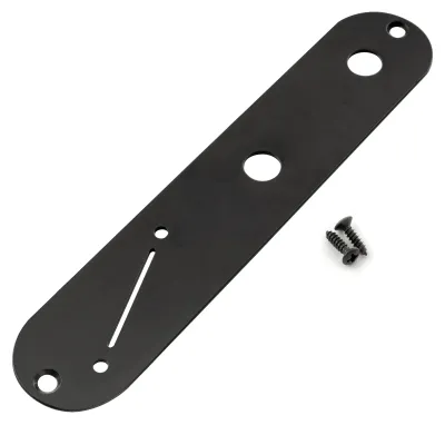 32mm Steel Control Plate – Narrow Pot Spacing &amp; Angled Switch Slot for Telecaster® Style Guitars -Black