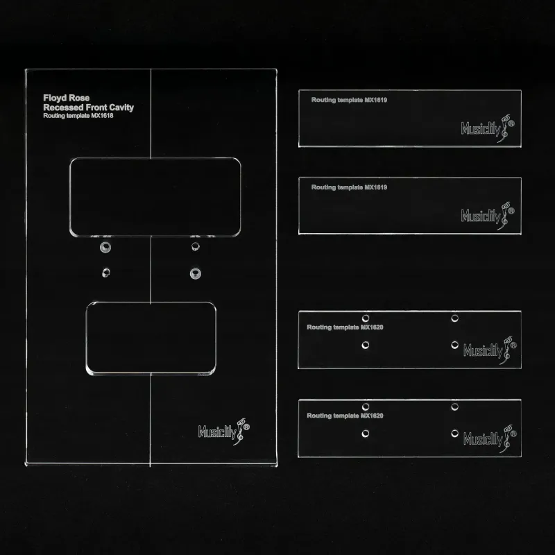 PRO CNC Acrylic Routing Template Set – Floyd Rose Recessed Tremolo Mod