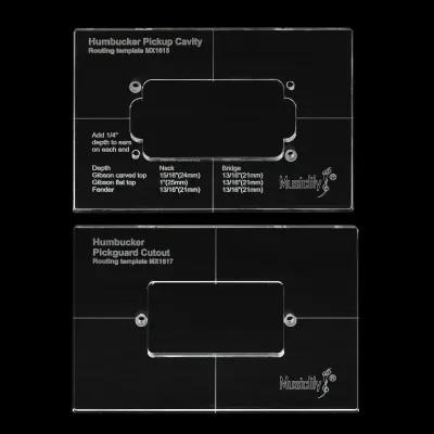 PRO CNC Acrylic Routing Template Set – Humbucker Pickup (Body + Pickguard)