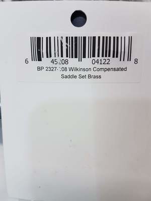 Wilkinson® Compensated Brass Saddle Set