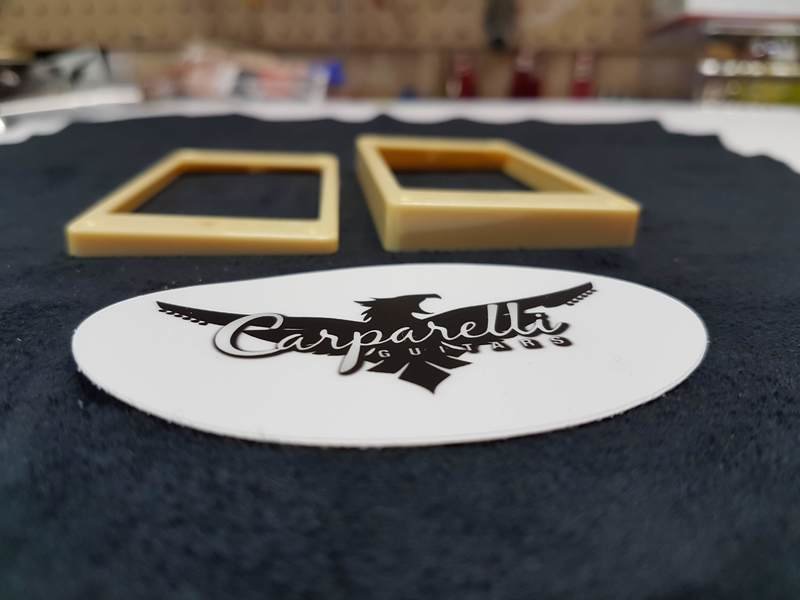 Humbucking Pickup Ring Set- Cream Flat Bottom