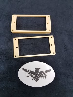 Humbucking Pickup Ring Set- Cream Curved Bottom