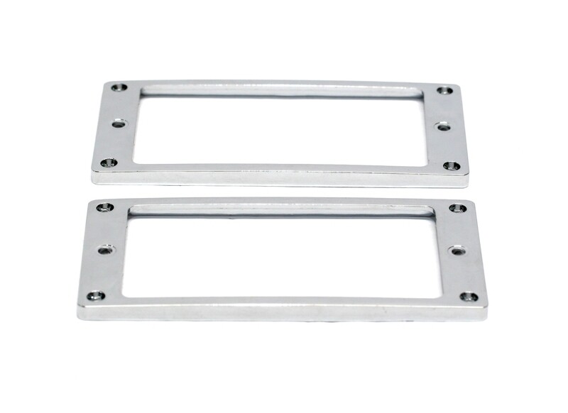 2 x Metal Humbucking Pickup Ring Set Chrome &amp; Mounting Screws