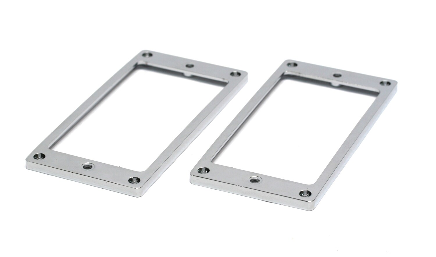 2 x Metal Humbucking Pickup Ring Set Chrome &amp; Mounting Screws