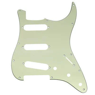 BRIO S-Style SSS Pickguard – Vintage Mint Green (Aged Correct) – 11-Hole USA / MIM Spec