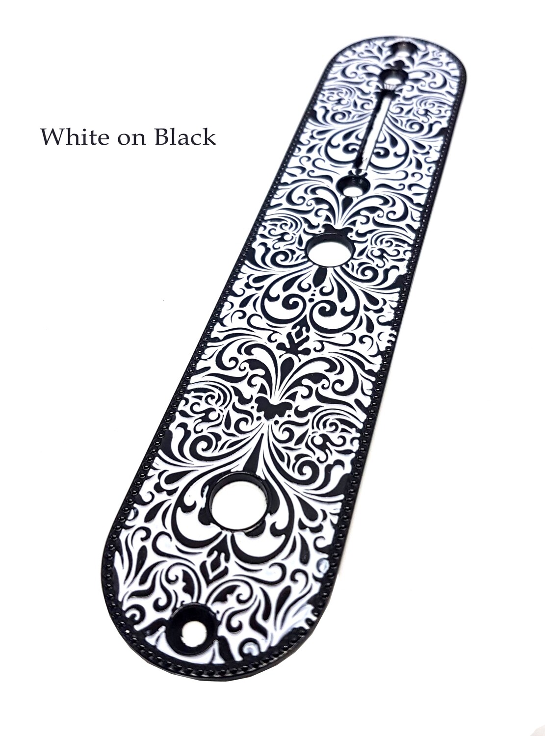 Brio Engraved Pattern Metal Tele Control Plates