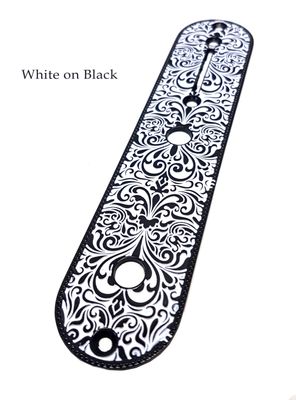 Brio Engraved Pattern Metal Tele Control Plates