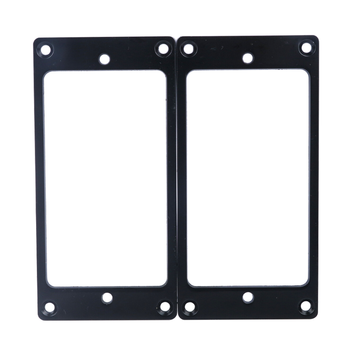 Brio 2 x Metal Humbucking Pickup Ring Set Black &amp; Mounting Screws