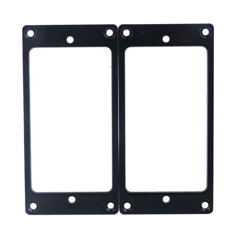 Brio 2 x Metal Humbucking Pickup Ring Set Black &amp; Mounting Screws