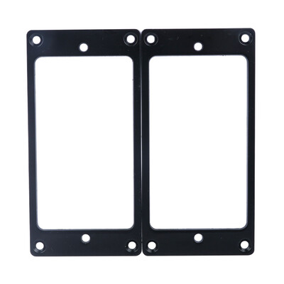 Brio 2 x Metal Humbucking Pickup Ring Set Black &amp; Mounting Screws