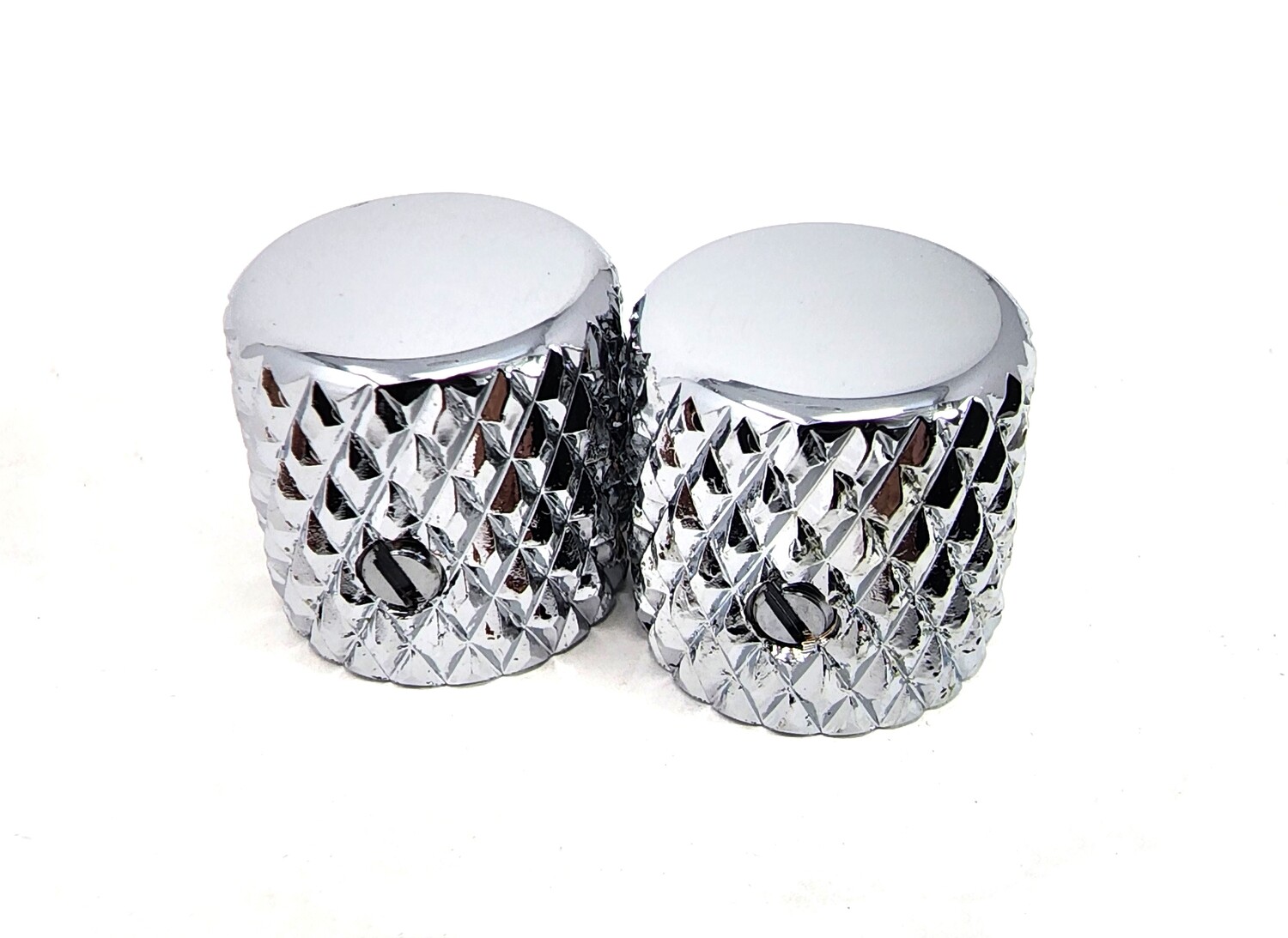 Gotoh Heavy Knurl Barrel Knobs USA Solid Shaft Chrome
