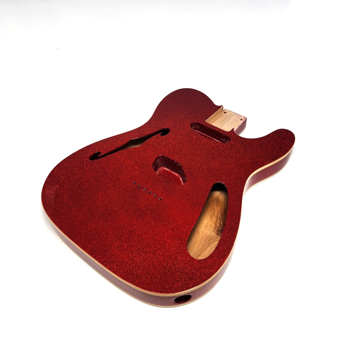 Brio 69 Telecaster Thinline SS Double Bound Alder Body Semi-Hollow Red Sparkle