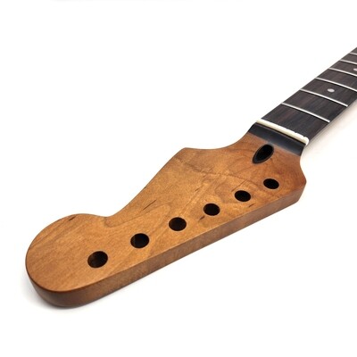 Brio Nitro Satin Roasted Maple-Rosewood S-Style Neck w/Walnut Truss Rod Plug