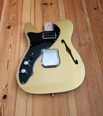 Brio LEFT HANDED Pre-Loaded 69 T-Style Thinline SS - Metallic Gold Top