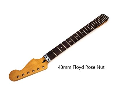 Floyd Rose Nut Locking Nut S-Style Guitar Neck Rosewood Neck 12" Radius 10  mm Holes 22 Frets Satin Finish