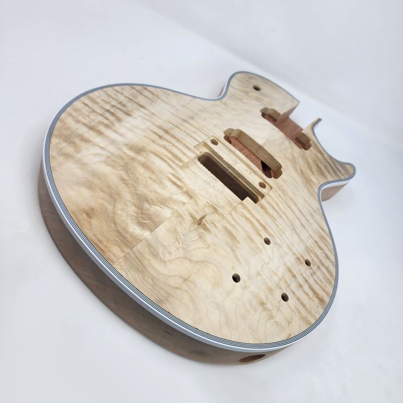 LP-Style 5/8" thick Flame Maple Top, Mahogany Body &amp; Neck Floyd Rose Kit
