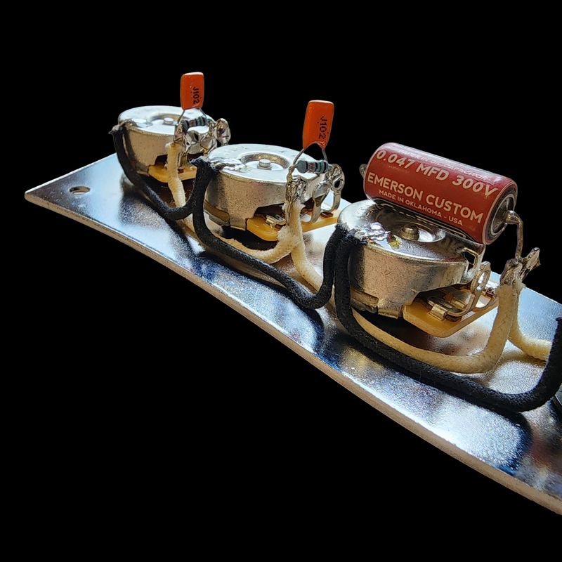 Carparelli J-Bass Drop-In Control Plate — Prewired VVT + Treble Bleeds