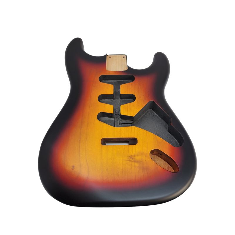 Brio S-Style Guitar Body – 3TS Sunburst, Nitro Satin, Alder