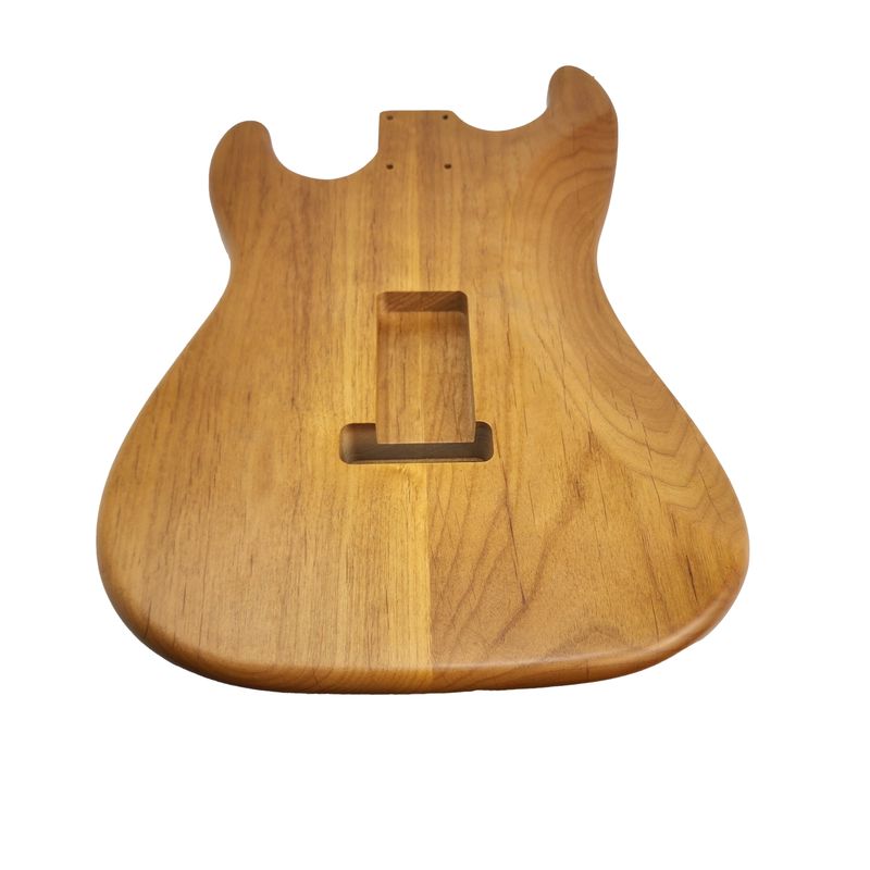 Brio S-Style Guitar Body – Nitro Satin Clear Roasted 2 Piece Alder