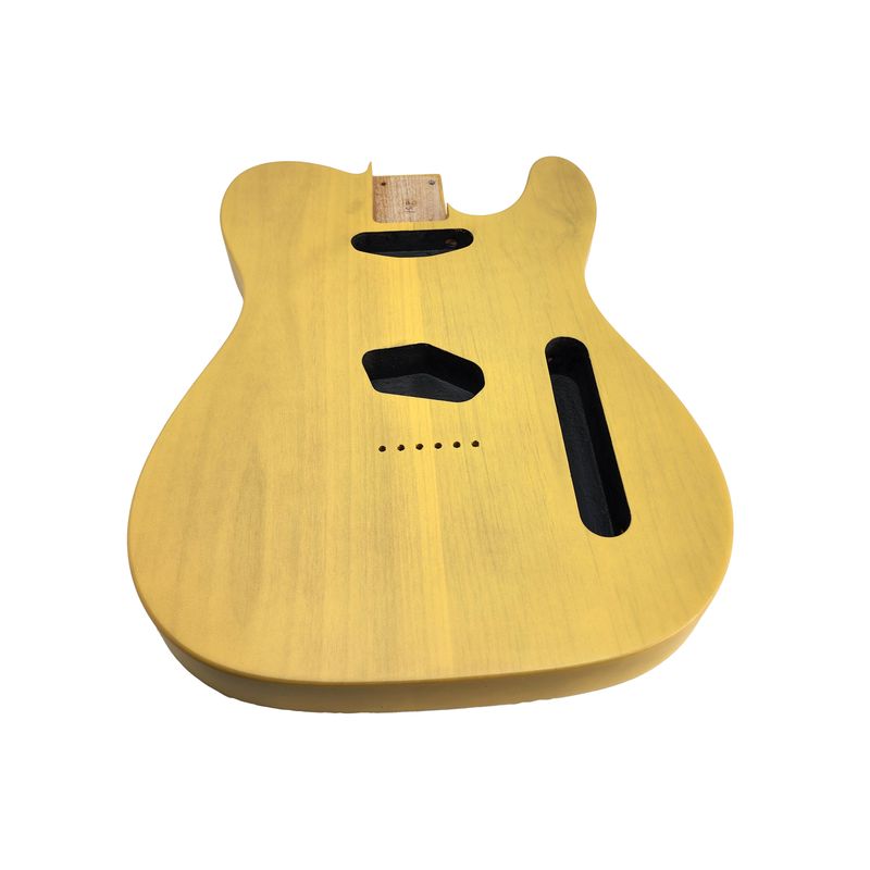 Brio T-Style Guitar Body – Blonde, Nitro Satin, Alder