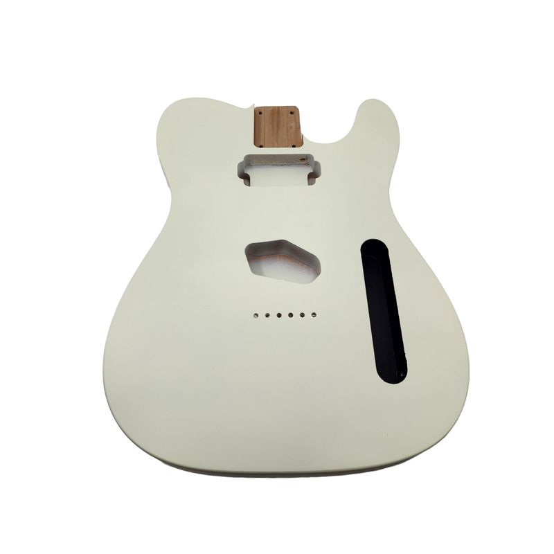 Brio T-Style Guitar Body – Vintage White-Nitro Satin - Alder