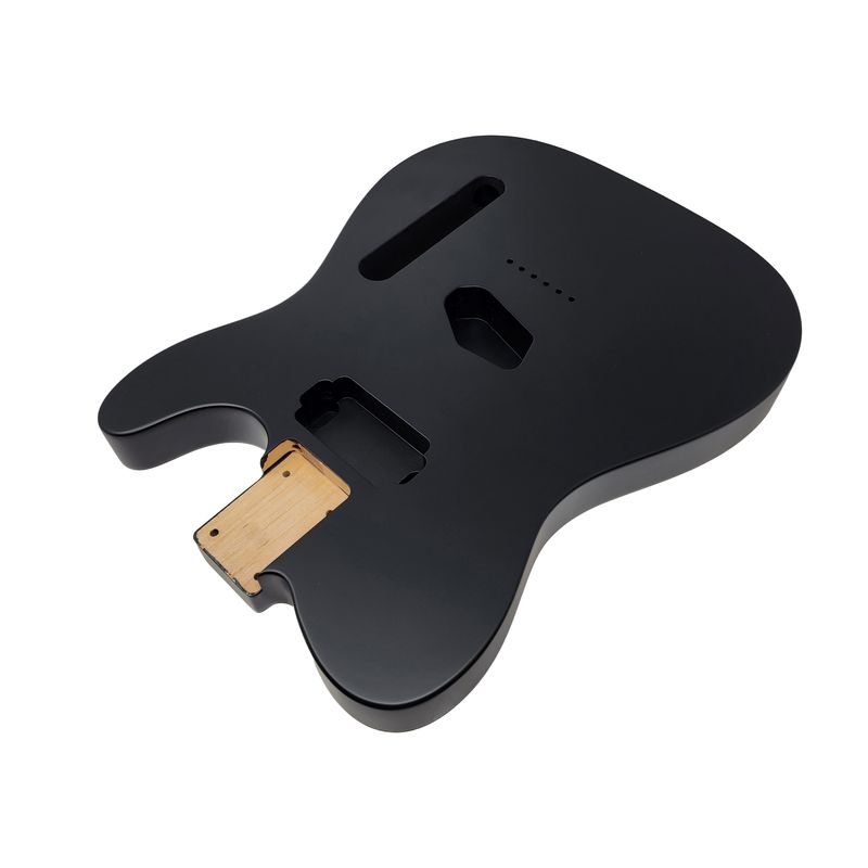 Brio T-Style Guitar Body – Black -Nitro Satin - Alder